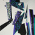 Изображение Трикотаж стрейч купон, вискоза с эластаном, бабочка и фигуры, подписной дизайн JUST CAVALLI