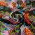 Изображение Шелк шифон крэш натуральный, дизайн букеты цветов
