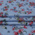 Изображение Плательная ткань стрейч, цветы на голубом
