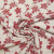 Изображение Жаккард бежевый, вискоза, красные цветы