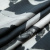 Изображение Шелк твил, вензеля, черный, серый, абстракция