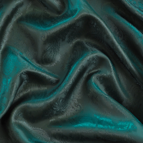 Изображение Подкладочная ткань темно-зеленая, жаккард, огурцы