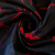 Изображение Шелк силуэты цветов, черный, красный