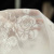 Изображение Органза с напылением, молочная роза