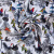 Изображение Трикотаж футер с начесом, птицы, листья, белый