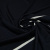 Изображение Трикотаж плотный шелковый стрейч, черный с двумя белыми полосками