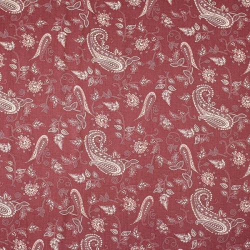Изображение Плательная ткань тенсель, турецкие огурцы на бордо