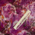 Изображение Шелк шифон с пайетками, лиловые цветы