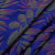 Изображение Жаккард, хлопок с полиэстером, листья на синем