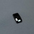 Изображение Пуговица прямоугольная, два отверстия, черный камень, 2.1 см