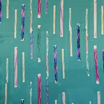 Изображение Шелк атласный, морская волна, полосы, дизайн ARMANI