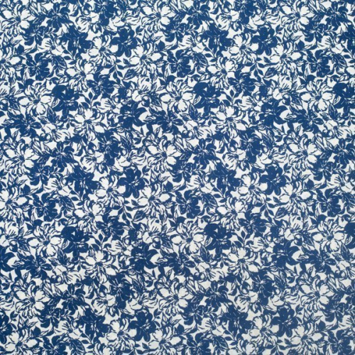 Изображение Хлопок цветы на белом, синий