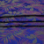 Изображение Жаккард, хлопок с полиэстером, листья на синем