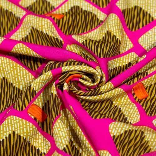 Изображение Плательная ткань яркие ромбы, дизайн LUISA SPAGNOLI