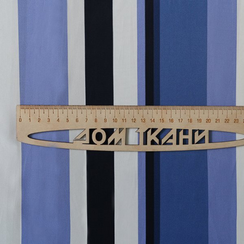 Изображение Плательная ткань полоса сине-бело-черная, дизайн MAX MARA