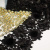 Изображение Кружево гипюр с искусственным меховым помпоном, декоративными цветами и бусинами