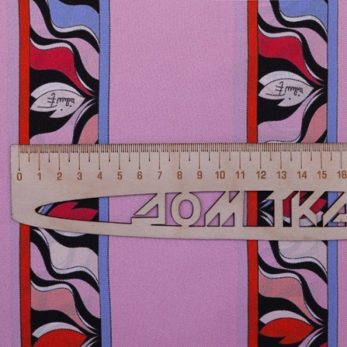 Изображение Шелк твил, полосы, цветы, розовый, дизайн EMILIO PUCCI