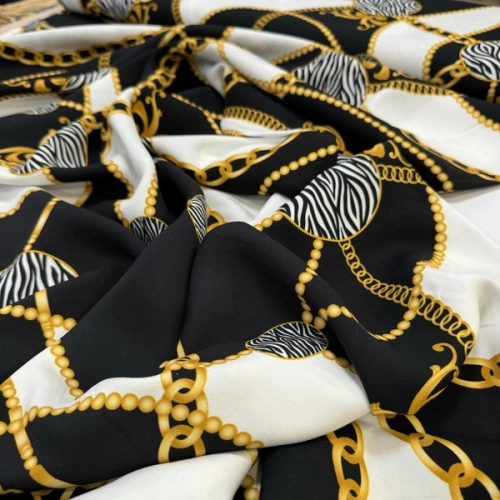 Изображение Плательная ткань цепи, зебра, дизайн VERSACE