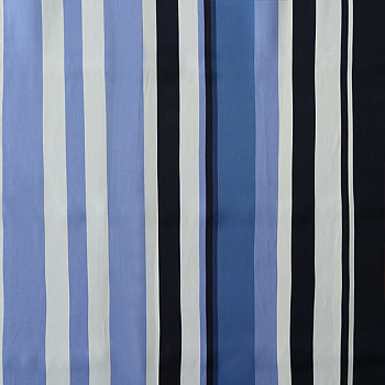 Изображение Плательная ткань полоса сине-бело-черная, дизайн MAX MARA