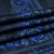 Изображение Шелк натуральный матовый стрейч купон, синие цветы