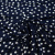 Изображение Трикотаж стрейч темно-синий, вискоза, белый горошек