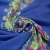 Изображение Шифон синий, цветочная полоса