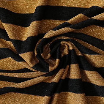 Изображение Трикотаж полоса,черный золото, дизайн TWINSET