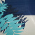 Изображение Натуральный шелк, бело-синий, тропические ветви
