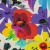 Изображение Шелк со льном, цветы мазки
