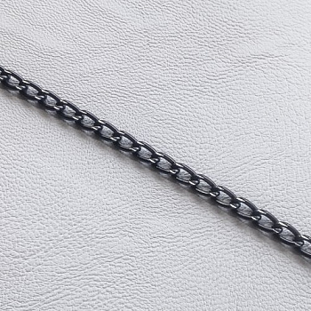 Цепь декоративная панцирного плетения, металл, 5 мм, никель