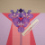 Изображение Натуральный шелк шифон, фиолетовые орхидеи, дизайн VERSACE