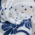 Изображение Батист белый с синей вышивкой горошек и бантики
