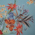 Изображение Крепдешин цветы, небесный, дизайн GUCCI