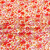 Изображение Батист мелкие цветочки, коралловый, желтый