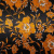 Изображение Плательная ткань атласный шелк с вискозой, терракотовые цветы