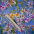 Изображение Шелк атласный, орхидеи на синем, дизайн LUISA SPAGNOLI