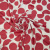 Изображение Трикотаж стрейч белый, вискоза, красный горошек разного размера