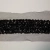 Изображение Тесьма на сетке с бисером и бусинами черная, 3 см