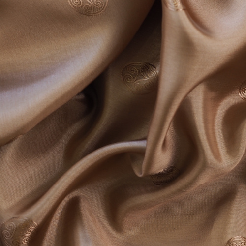 Изображение Подкладочная ткань коричневая с жаккардовым узором, дизайн VERSACE
