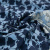 Изображение Крепдешин шелковый натуральный стрейч, голубой, цвкты графика