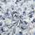 Изображение Лен смесовый, голубые цветы на белом
