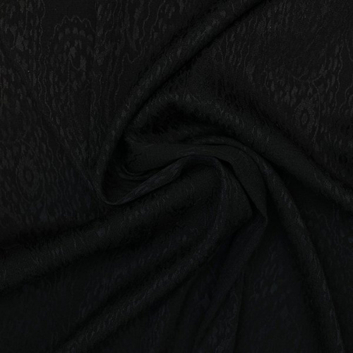 Изображение Жаккард стрейч, турецкие огурцы, черный