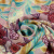 Изображение Шелк натуральный шифон купон, пастельно-розовый, сияющие цветы