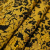 Изображение Жаккард шелковый, цветы, черный желтый, дизайн GUCCI