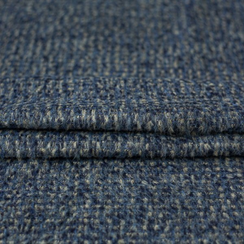 Изображение Пальтово-костюмная шерсть, меланж, синий, серый