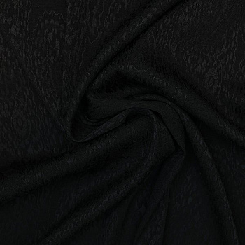 Изображение Жаккард стрейч, турецкие огурцы, черный