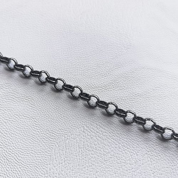 Цепь декоративная панцирного плетения, плоская, металл, 5 мм,никель