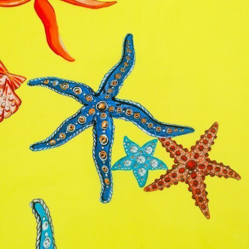 Изображение Хлопок морские звезды и ракушки, дизайн VERSACE