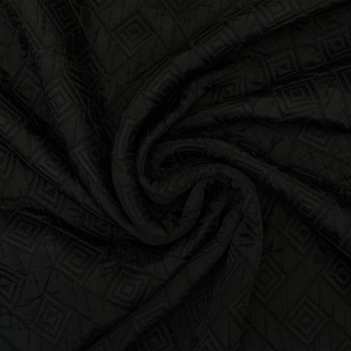 Изображение Жаккард фукра геометрия, черный