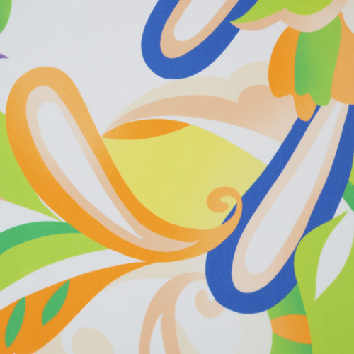 Изображение Плательная ткань, вискоза, графические яркие цветы